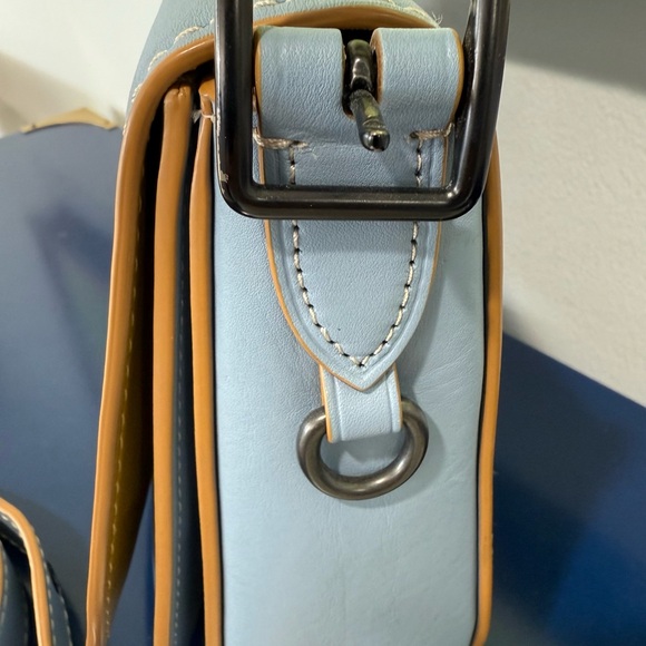 Coach 1941 Saddle Bag 23 Cornflower Blue Glovetanned Leather 20115 EUC - Picture 3 of 14